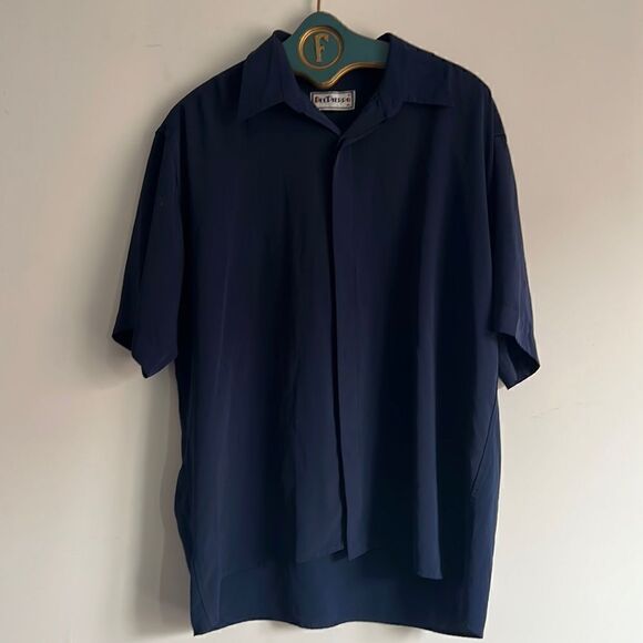 Del’ Pierro Navy Hawaiian‎ shirt - XL - Picture 1 of 5